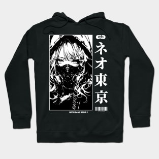 Japanese Cyberpunk Anime Girl Techwear Hoodie